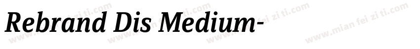 Rebrand Dis Medium字体转换